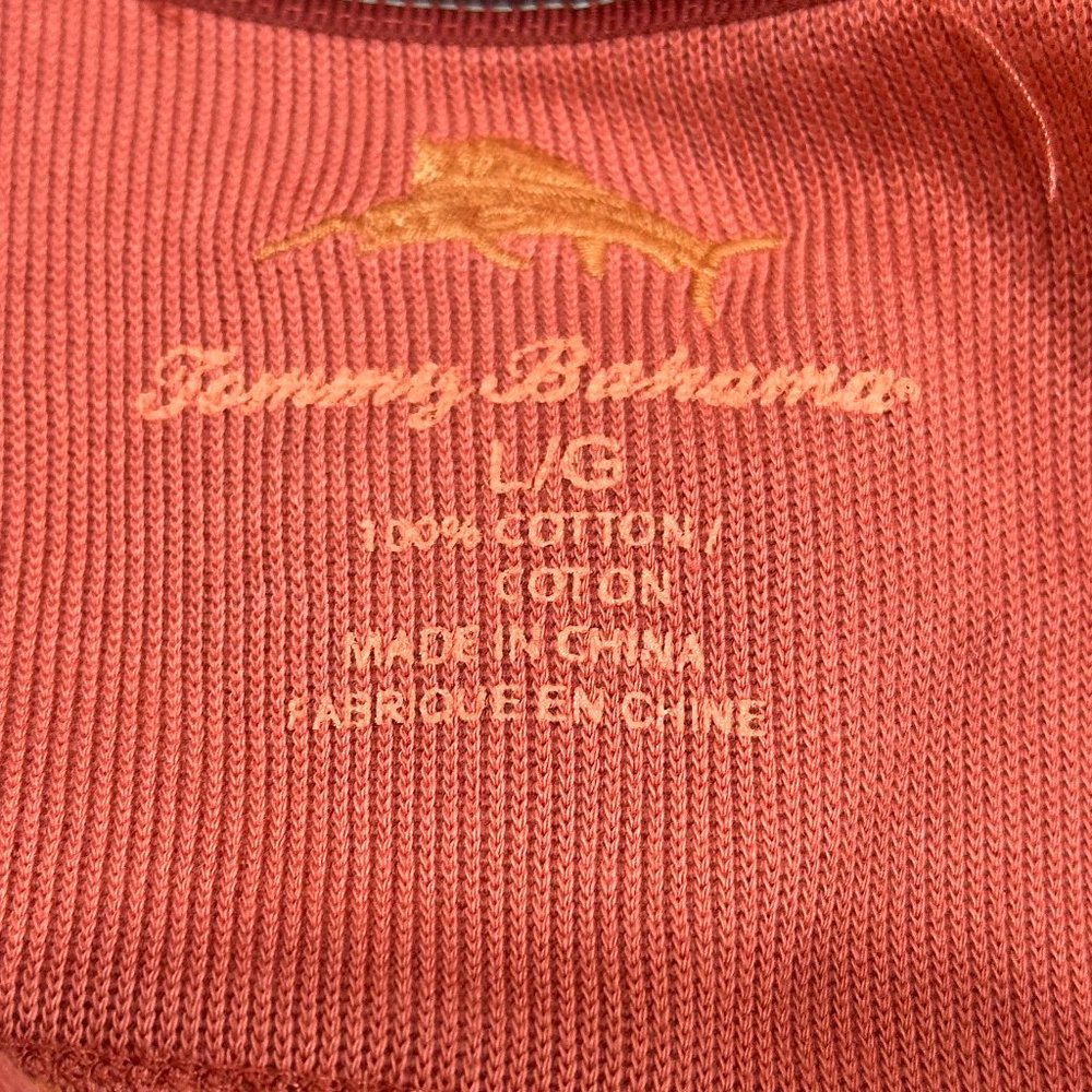 Men's Tommy Bahama Pull Over 1/4 Zip Cotton Sweater Size Large - Picture 5 of 5